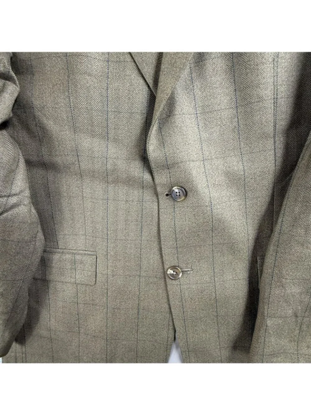 Lauren Ralph Lauren Blazer Mens 42L Brown Herringbone Tweed Sport Coat Jacket